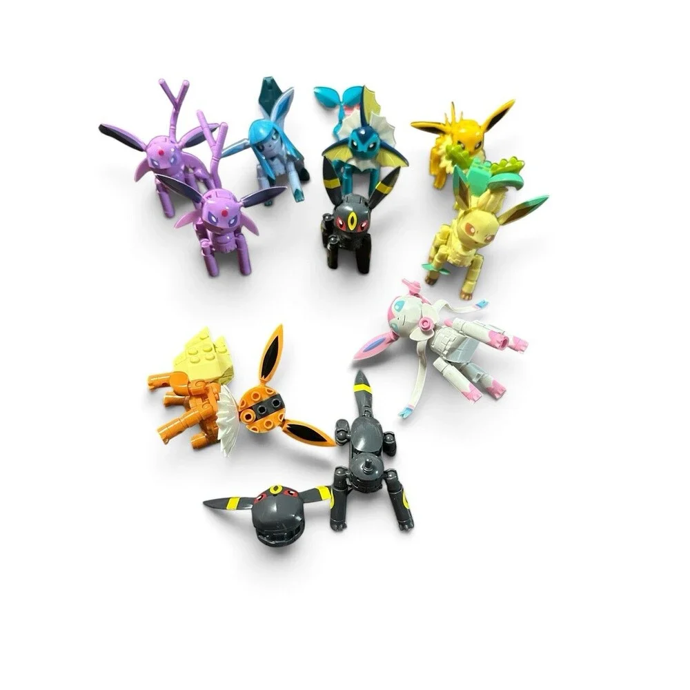 Pokémon Mega Construx Eevee Evolutions Build & Show LOT OF 8 Figures READ